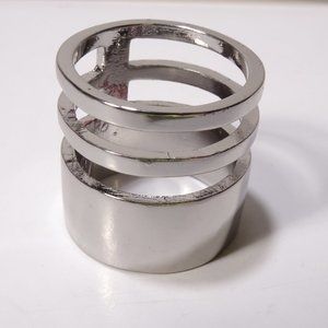 COPY - Banana Republic Silver Three Row Band Ring Sz 7 NWT 48